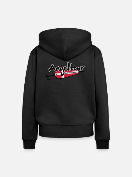 angeltour_daenemark_3c - Frauen Premium Bio Zip Hoodie - Schwarz