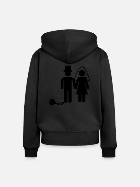 ehepaar - Frauen Premium Bio Zip Hoodie - Schwarz