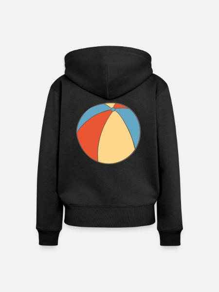 Ball - Frauen Premium Bio Zip Hoodie - Schwarz