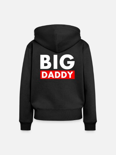 BIG DADDY - Frauen Premium Bio Zip Hoodie - Schwarz