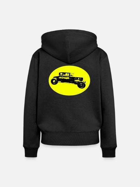 Auto - Frauen Premium Bio Zip Hoodie - Schwarz