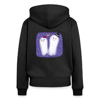 Ghosts Wedding - Women's Premium Organic Zip Hoodie - black - Back - Julia (174cm)