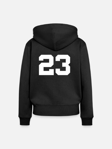 Anzahl 23 - Frauen Premium Bio Zip Hoodie - Schwarz