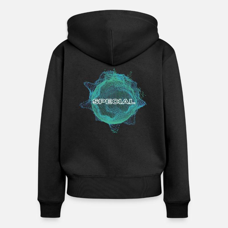 Spécial - Sweat à capuche zippé Premium bio Femme - noir