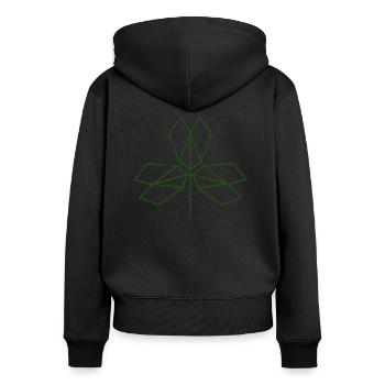 Cloverleaf - Women's Premium Organic Zip Hoodie - black - Back - Julia (174cm)
