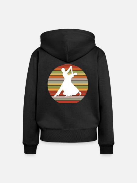 Dancing Dance Music - Frauen Premium Bio Zip Hoodie - Schwarz