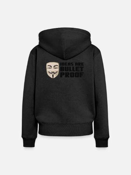 Mask - bulletproof - Frauen Premium Bio Zip Hoodie - Schwarz