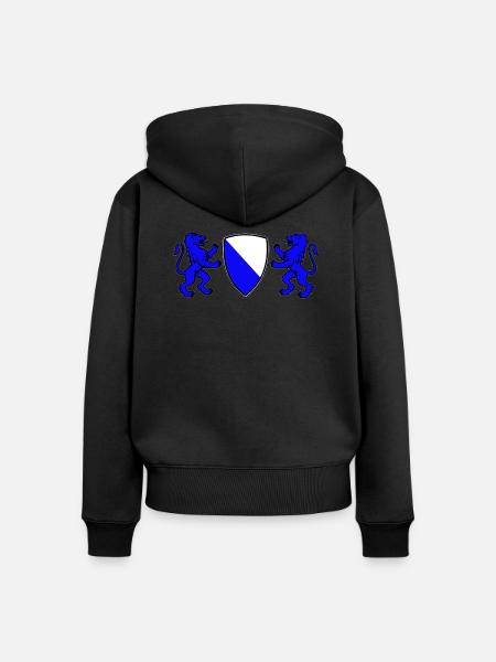 zürich - Frauen Premium Bio Zip Hoodie - Schwarz