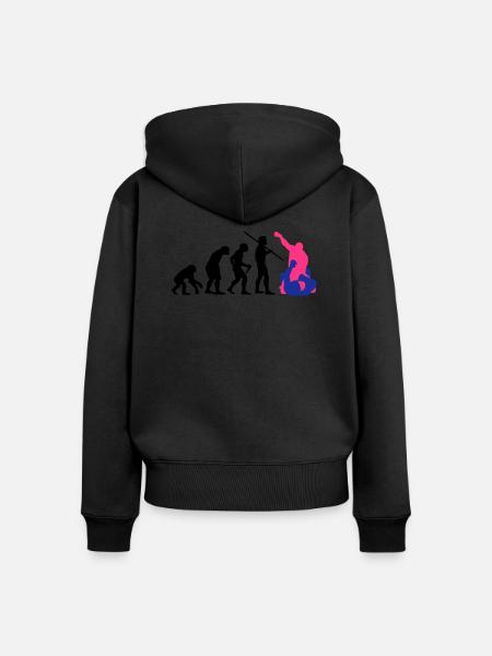 Evolution des Mannes - MMA - Frauen Premium Bio Zip Hoodie - Schwarz