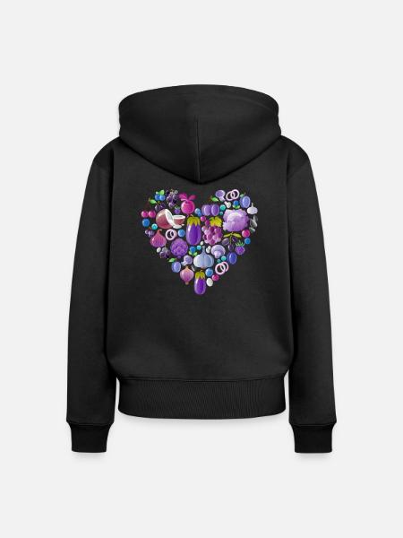 organisch - Frauen Premium Bio Zip Hoodie - Schwarz