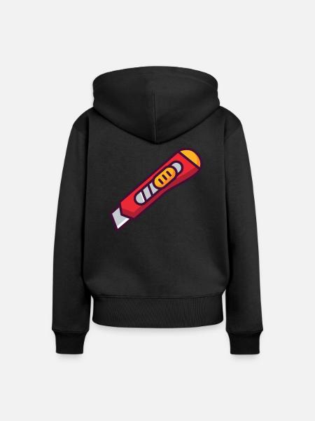 Cuttermesser - Frauen Premium Bio Zip Hoodie - Schwarz
