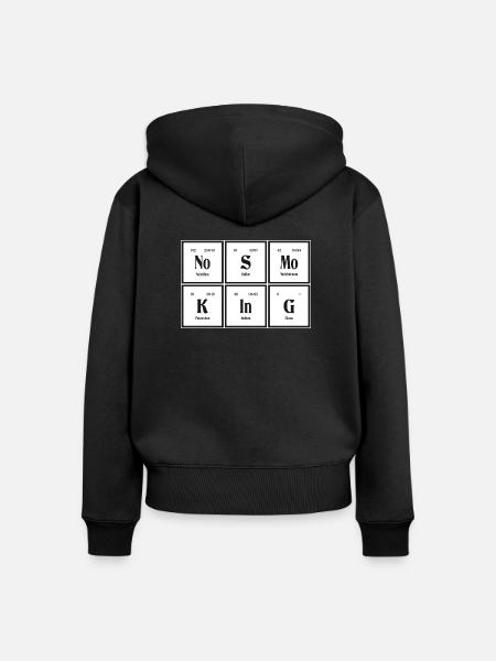 Nichtraucher - Periodensystem der Elemente - Frauen Premium Bio Zip Hoodie - Schwarz