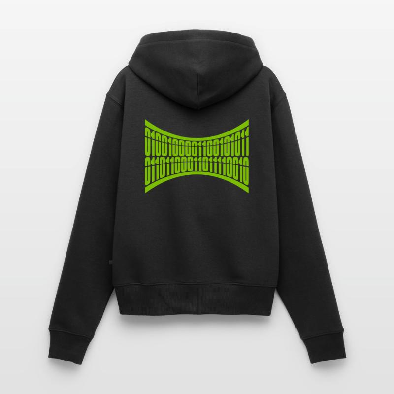 Langage de programme de code binaire Sweat à capuche zippé Premium bio Femme