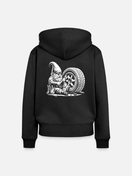 Automechaniker - Frauen Premium Bio Zip Hoodie - Schwarz