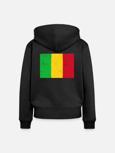Flagge von Mali - Frauen Premium Bio Zip Hoodie - Schwarz