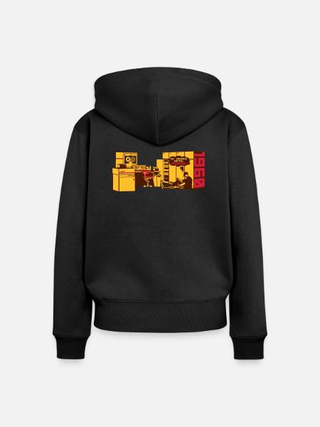 pong1960 - Frauen Premium Bio Zip Hoodie - Schwarz