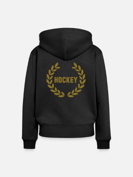 hockey deluxe - Frauen Premium Bio Zip Hoodie - Schwarz
