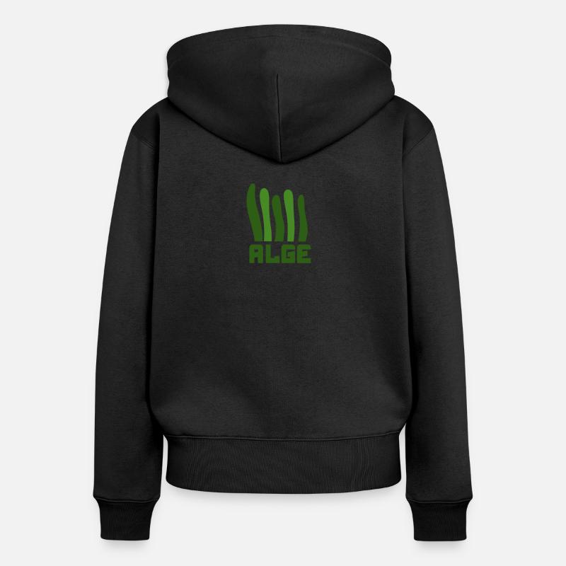 Algae Algae Algae - Women's Premium Organic Zip Hoodie - black