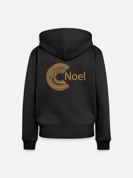 Für Noel - Frauen Premium Bio Zip Hoodie - Schwarz
