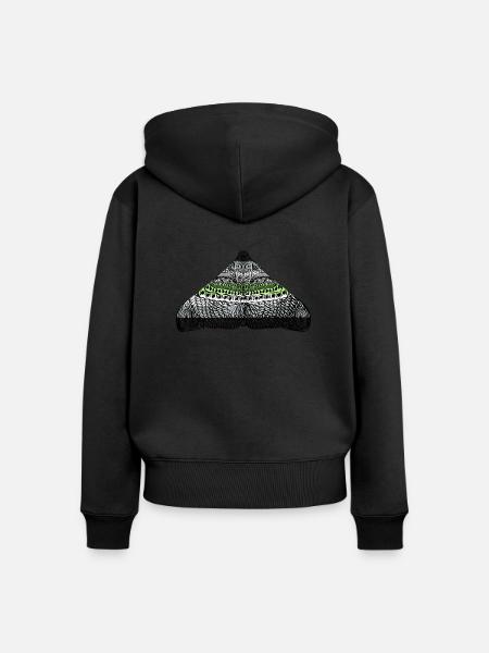 Agender pride Motte - Frauen Premium Bio Zip Hoodie - Schwarz