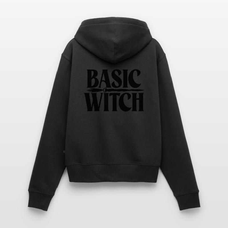 Basic Witch Frauen Premium Bio Zip Hoodie