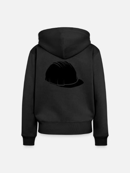 Schutzhelm - Frauen Premium Bio Zip Hoodie - Schwarz