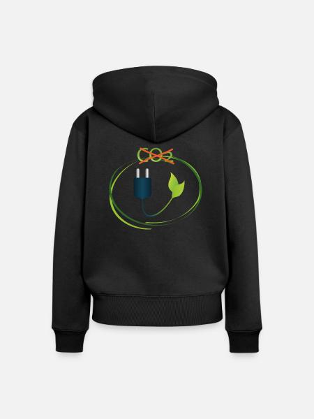Ohne CO2 - Frauen Premium Bio Zip Hoodie - Schwarz