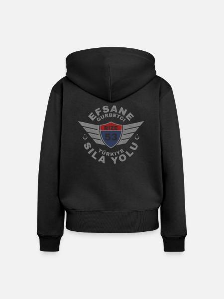 Rize - Frauen Premium Bio Zip Hoodie - Schwarz