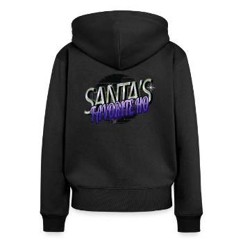 birthday present quote beard sayings geek dork - Women's Premium Organic Zip Hoodie - black - Back - Julia (174cm)