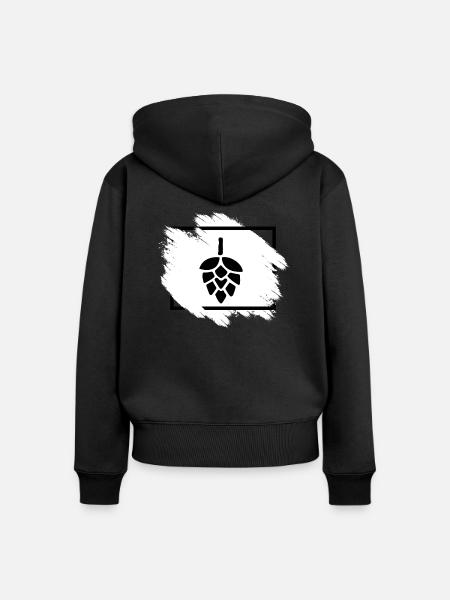 Bier Wein Whiskey Schnaps Alkohol - Frauen Premium Bio Zip Hoodie - Schwarz