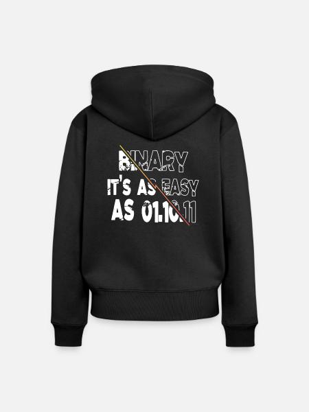 analyst hacking codes computer freak - Frauen Premium Bio Zip Hoodie - Schwarz