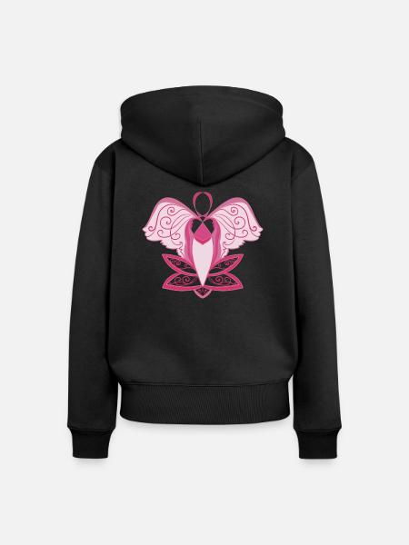 Liebe zu Gott - Frauen Premium Bio Zip Hoodie - Schwarz