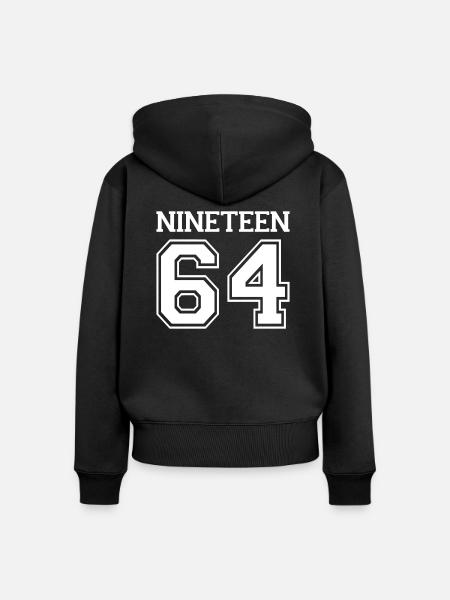 1964 - Frauen Premium Bio Zip Hoodie - Schwarz