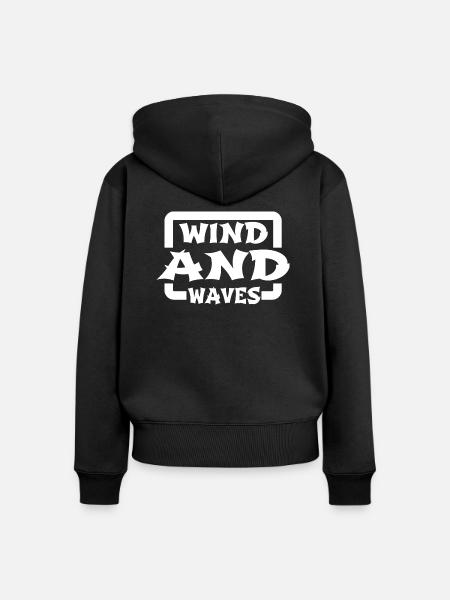 windsurfing present windsurfing tricks - Frauen Premium Bio Zip Hoodie - Schwarz