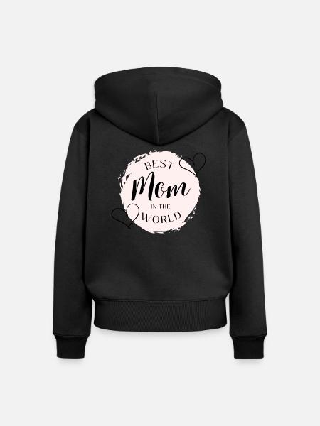 Best Mom - Frauen Premium Bio Zip Hoodie - Schwarz