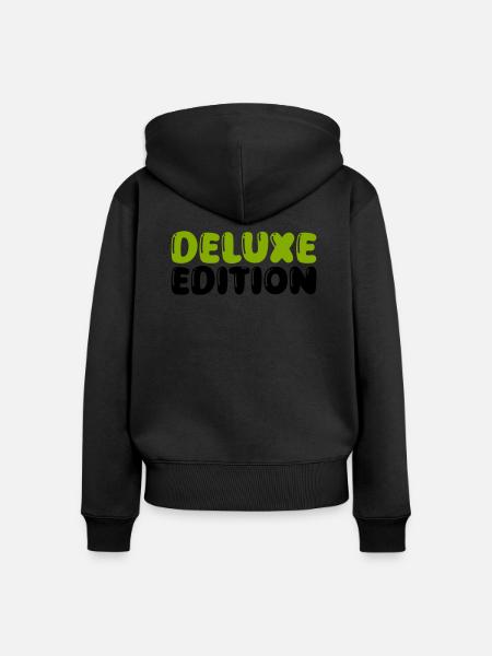 deluxe edition - Frauen Premium Bio Zip Hoodie - Schwarz