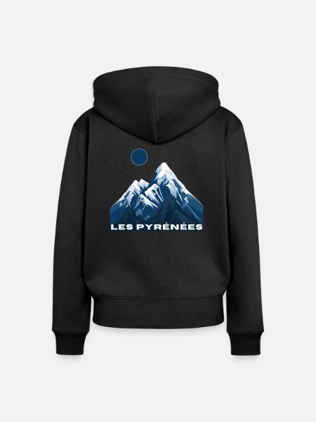 Die Pyrenäen - Geschenkidee - Frauen Premium Bio Zip Hoodie - Schwarz