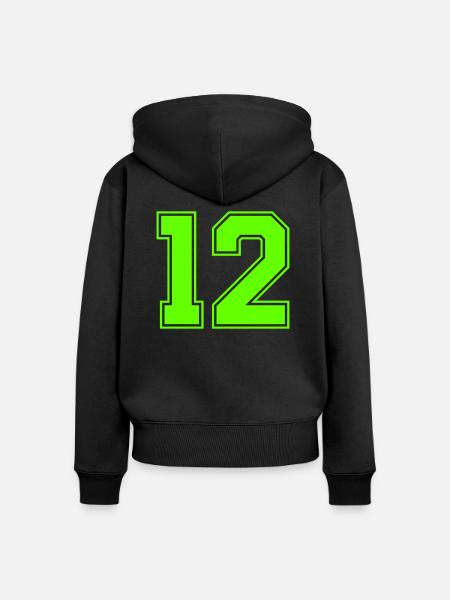 12 - Frauen Premium Bio Zip Hoodie - Schwarz
