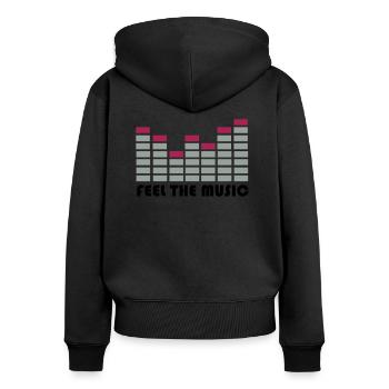 equalizer - Women's Premium Organic Zip Hoodie - black - Back - Julia (174cm)