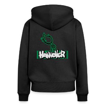 Hanover - Pyro - Women's Premium Organic Zip Hoodie - black - Back - Julia (174cm)