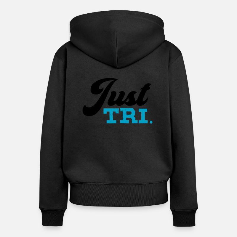 Triathlon - Sweat à capuche zippé Premium bio Femme - noir