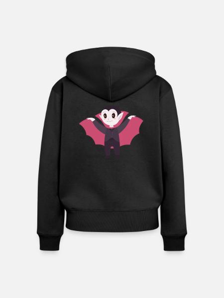 Vampir - Frauen Premium Bio Zip Hoodie - Schwarz