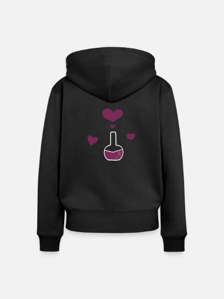 Chemie Kolben - Frauen Premium Bio Zip Hoodie - Schwarz