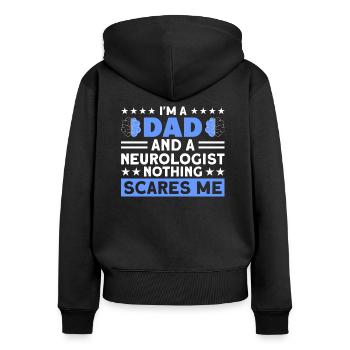 Doctor Neurology Neurologist Gift - Women's Premium Organic Zip Hoodie - black - Back - Julia (174cm)