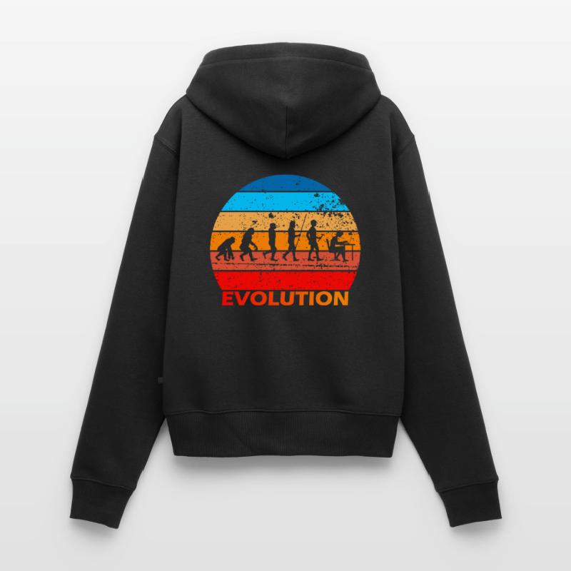 Evolution de l’informatique informatique Informatique Computer Science Computer Nerds Sweat à capuche zippé Premium bio Femme