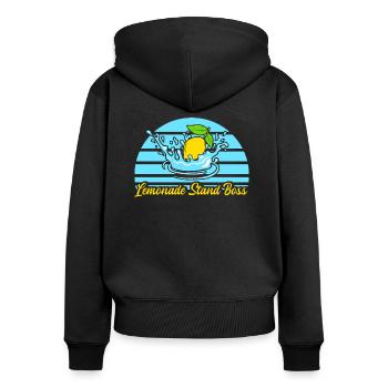 Lemon Juice Lemon Juice Lemonade - Women's Premium Organic Zip Hoodie - black - Back - Julia (174cm)