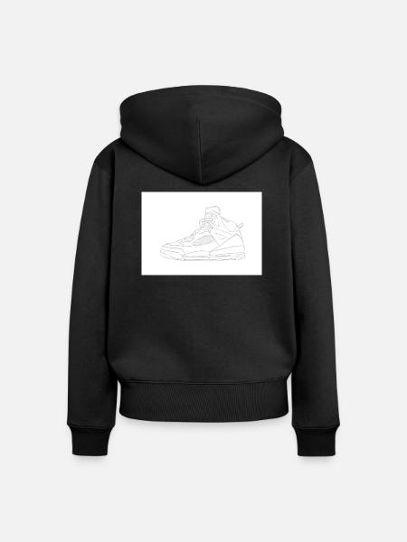J4 Skizze - Frauen Premium Bio Zip Hoodie - Schwarz