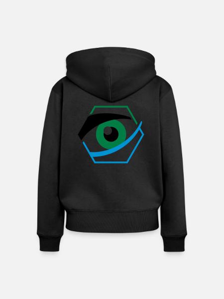 Auge 7d Augenarzt - Frauen Premium Bio Zip Hoodie - Schwarz