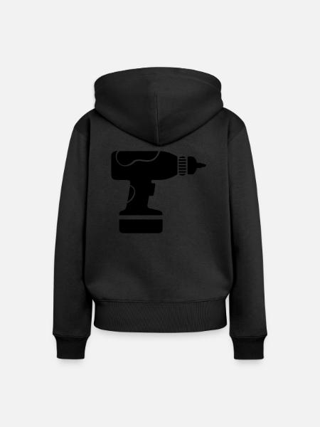 Akkuschrauber - Frauen Premium Bio Zip Hoodie - Schwarz