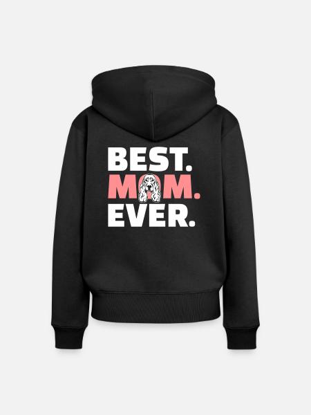 Cocker Spaniel - Frauen Premium Bio Zip Hoodie - Schwarz